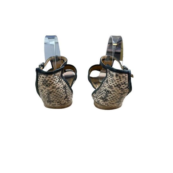 Alberto Fermani Snake Print Leather Strap Sandals - Picture 9 of 10